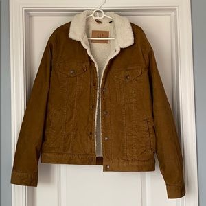 GAP Men’s Lined Corduroy Jacket in Brown Chestnut